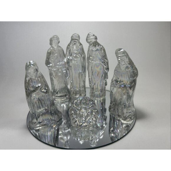 Vintage House Of Lloyd Christmas Around The World Crystal Glass Nativity Set - Picture 8 of 13